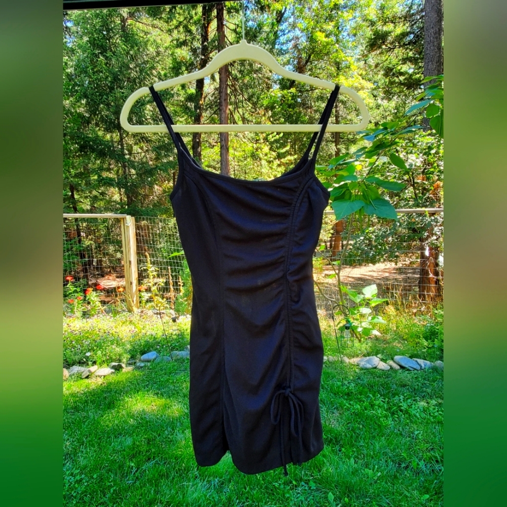 Y2k Lbd Drawstring Mini Dress S